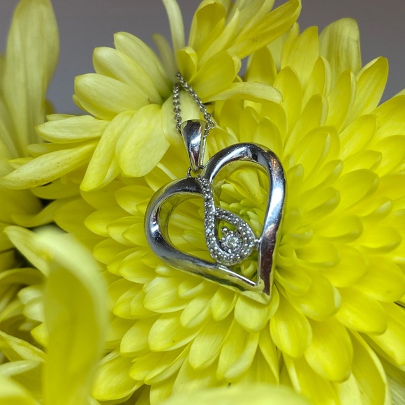 Zales Heart Necklace with Diamond - Picture 2 of 4